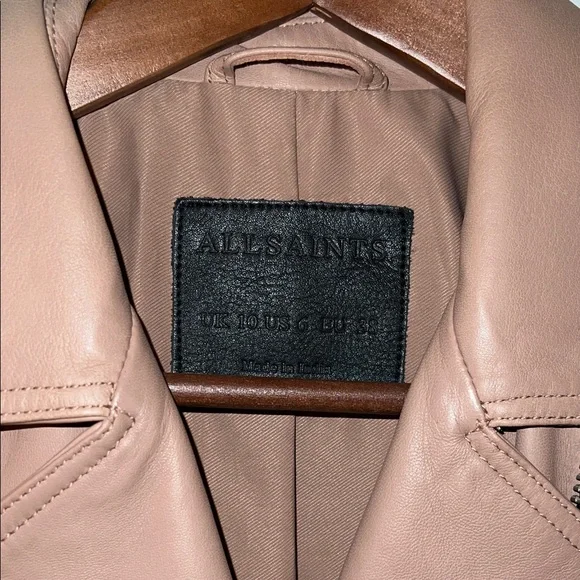 Women's All Saints Leather Jacket - Picture 3 of 5